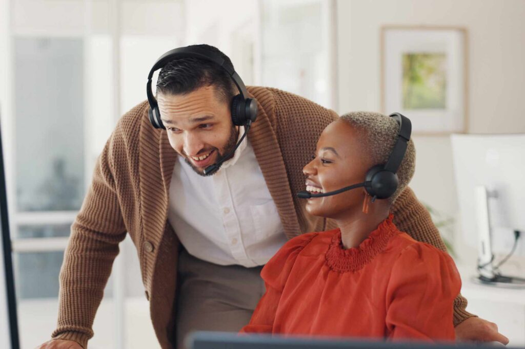 Team using tools to manage service contracts efficiently with real-time data and collaboration across departments