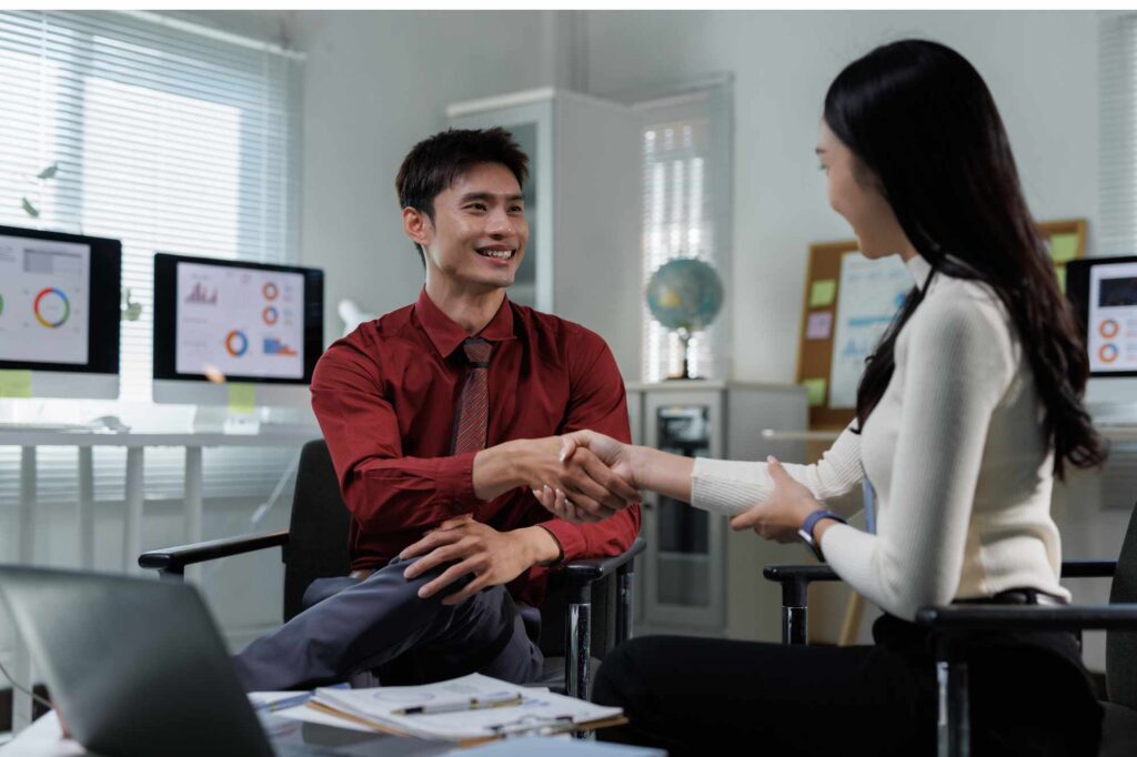 Business professionals using contract management software to align service agreements, operations, and billing decisions